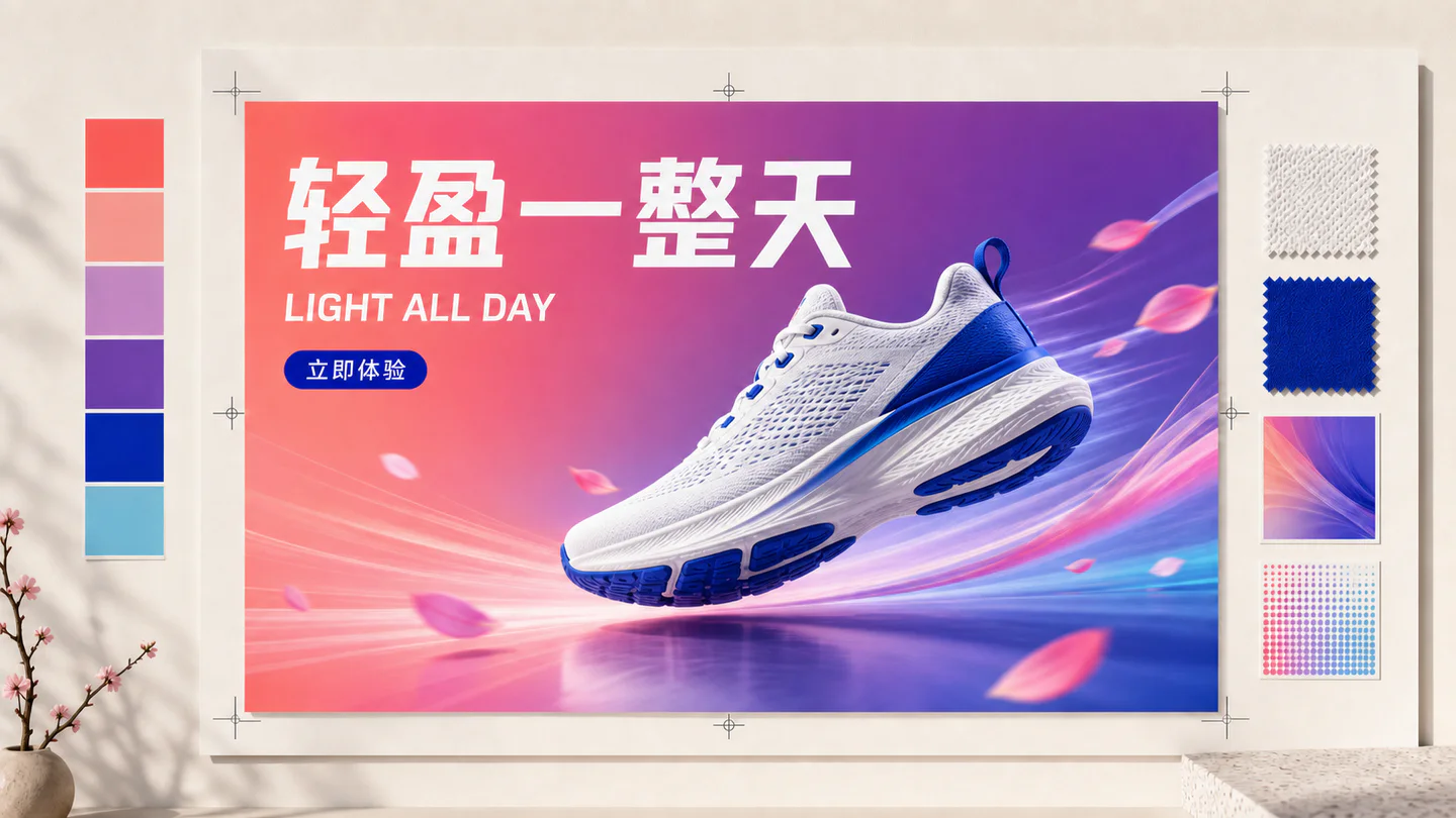 Chinese tea launch poster Qwen Image example